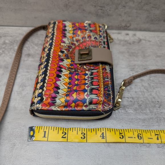 Sakroots Large Smartphone Crossbody Wallet Bag Purse Multicolor - Picture 5 of 10